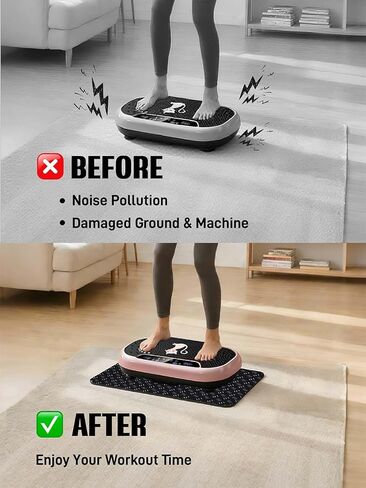 حصيرة سطحية مطورة مزدوجة الجوانب غير قابلة للانزلاق لآلة لوحة الاهتزاز - وسادة مضادة للاهتزاز وحصيرة تمرين لمعظم آلات منصات الاهتزاز، وتقلل من ملحقات الضوضاء، وتحمي الأرضيات والسجاد in Kuwait