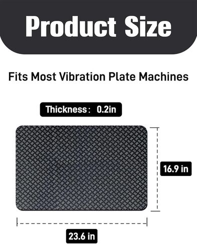 حصيرة سطحية مطورة مزدوجة الجوانب غير قابلة للانزلاق لآلة لوحة الاهتزاز - وسادة مضادة للاهتزاز وحصيرة تمرين لمعظم آلات منصات الاهتزاز، وتقلل من ملحقات الضوضاء، وتحمي الأرضيات والسجاد in Kuwait