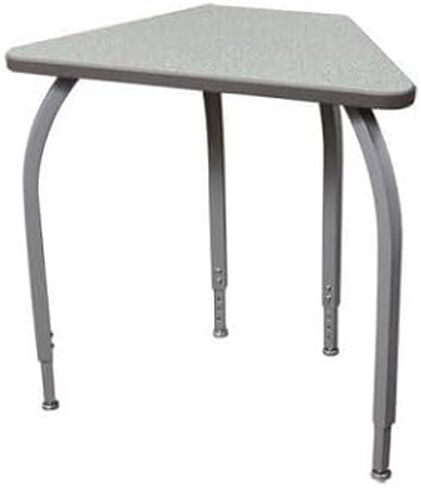 ELO7216-ADJ-SS-25 Elo 18 x 30 Connect 6 Desk, 4 Adjustable Smooth Silver Legs, Black Beveled Lotz Armor Edge, Grey Nebula Laminate Top in Saudi Arabia