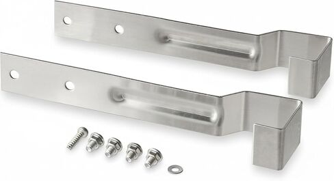 2 حزمة من شماعات السكك الحديدية السريعة المصنوعة من الفولاذ المقاوم للصدأ / أشرطة التثبيت - أشرطة تثبيت عالمية لرفوف حامل زجاجات المشروبات الكحولية، وصناديق الثلج ومعدات البار (2) in Kuwait