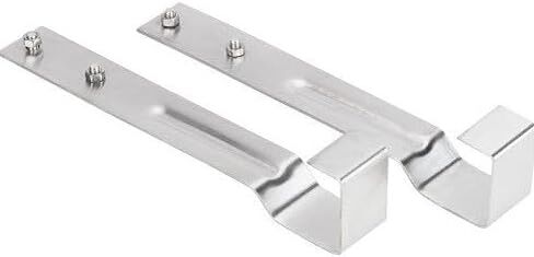 2 حزمة من شماعات السكك الحديدية السريعة المصنوعة من الفولاذ المقاوم للصدأ / أشرطة التثبيت - أشرطة تثبيت عالمية لرفوف حامل زجاجات المشروبات الكحولية، وصناديق الثلج ومعدات البار (2) in Kuwait