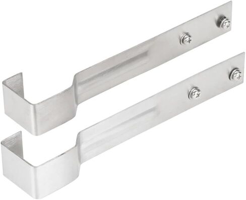 2 حزمة من شماعات السكك الحديدية السريعة المصنوعة من الفولاذ المقاوم للصدأ / أشرطة التثبيت - أشرطة تثبيت عالمية لرفوف حامل زجاجات المشروبات الكحولية، وصناديق الثلج ومعدات البار (2) in Kuwait