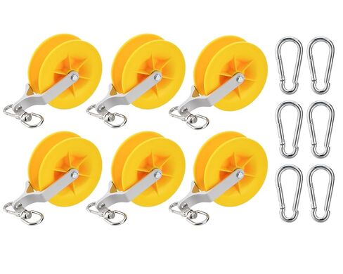 2 Pack Cable Pulley Set, Cable Installation Pulley with Carabiner, Holds up to 20 CAT5 & 6, Wire Pulling Tools for Low Voltage Electrical, Network, Coax Cables in Saudi Arabia