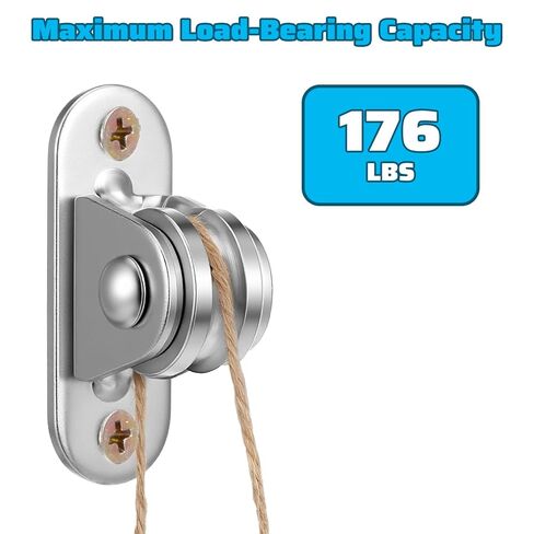 12 Pcs Small Pulley Block, Heavy Duty Silent Fixed Pulley Wheel with Screws, Loading 176LB for Rope Cord, Wall Ceiling Mount, Material Handling DIY Project in Saudi Arabia