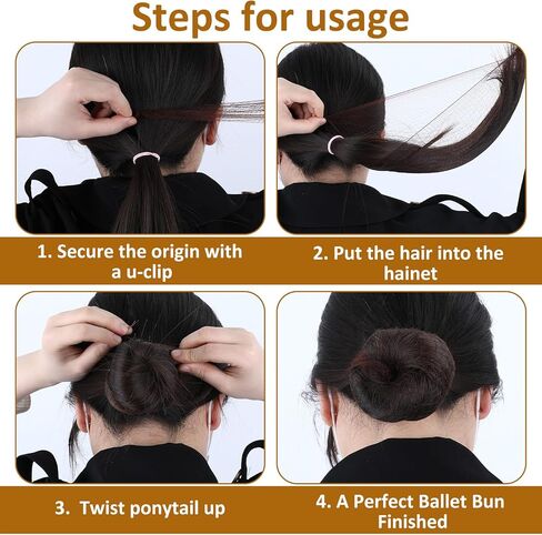 Giantree 50 Pcs Ballet Hair Net, Bun Nets with Elastic Edge for Women, Reusable Invisible Mesh for Dance, Gymnastics & Nursing, Coffee in Saudi Arabia
