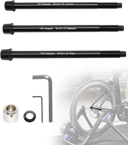 12x142 Thru Axle Adapter Kit Compatible with Wahoo KICKR SNAP Bike Trainer,Thru-Axle Rear Fork Adapter Made of High-Hardness Aluminum Alloy, Perfectly Matching 12x142mm Bicycle Trainers in Kuwait