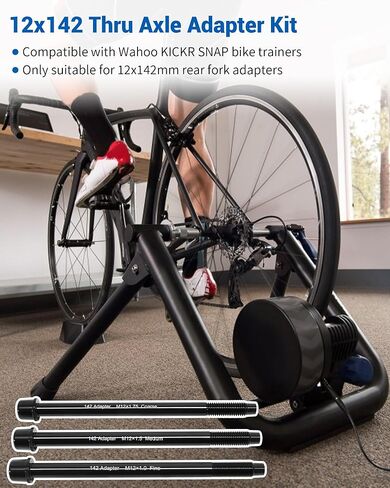 12x142 Thru Axle Adapter Kit Compatible with Wahoo KICKR SNAP Bike Trainer,Thru-Axle Rear Fork Adapter Made of High-Hardness Aluminum Alloy, Perfectly Matching 12x142mm Bicycle Trainers in Kuwait