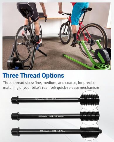 12x142 Thru Axle Adapter Kit Compatible with Wahoo KICKR SNAP Bike Trainer,Thru-Axle Rear Fork Adapter Made of High-Hardness Aluminum Alloy, Perfectly Matching 12x142mm Bicycle Trainers in Kuwait
