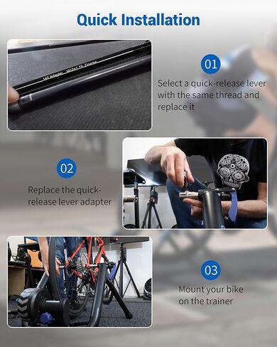 12x142 Thru Axle Adapter Kit Compatible with Wahoo KICKR SNAP Bike Trainer,Thru-Axle Rear Fork Adapter Made of High-Hardness Aluminum Alloy, Perfectly Matching 12x142mm Bicycle Trainers in Kuwait