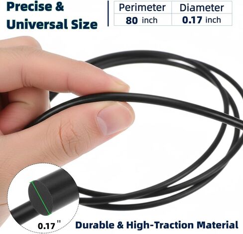 Urethane Drive Belt Replacement for Bicycle Rollers Trainer, Black Durable Roller Band for Indoor Cycling Training in Kuwait