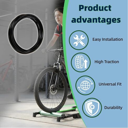 Urethane Drive Belt Replacement for Bicycle Rollers Trainer, Black Durable Roller Band for Indoor Cycling Training in Kuwait