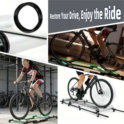 Urethane Drive Belt Replacement for Bicycle Rollers Trainer, Black Durable Roller Band for Indoor Cycling Training in Kuwait