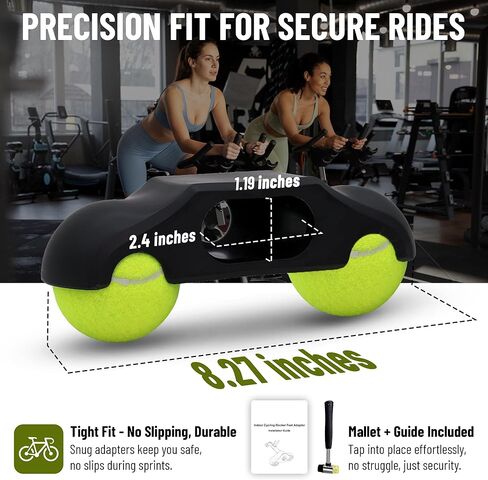 for Wahoo Kickr Core 2 | Rocker Feet Adapters with Tennis Balls 4 Pack, Thick Injection-Molded Accessory for Indoor Bike Cycling Smart Trainers to Make Your Riding More Comfortable in Kuwait