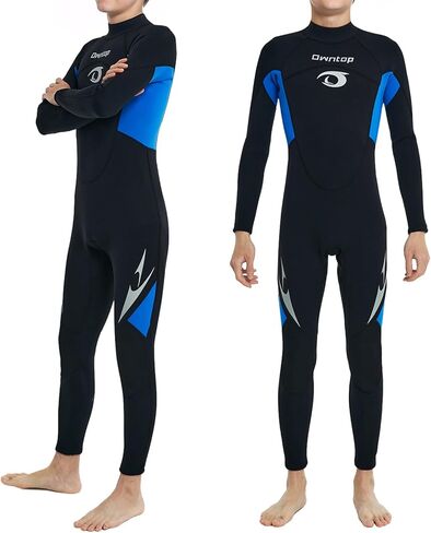 Owntop Kids Wetsuit 2.5mm – Neoprene Wet Suit for Boys Girls, Full Body Youth Wetsuits, Thermal Stretch Back Zip for Watersport in Saudi Arabia