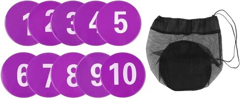 10 Pieces Numbered Floor Spot Markers Soccer Training Training Mark Pads Flat Disc Markers for Court Floor Sports Indoor Outdoor in Kuwait