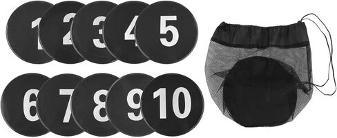 10Pcs Numbered Floor Spot Markers Footstep Mat, Gym Floor Practice, Training Mat Flat Disc Markers for Basketball in Kuwait