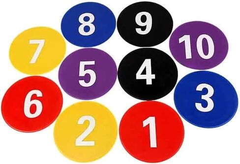 10Pcs Numbered Floor Spot Markers Landmark Mat for Basketball Indoor Outdoor in Kuwait