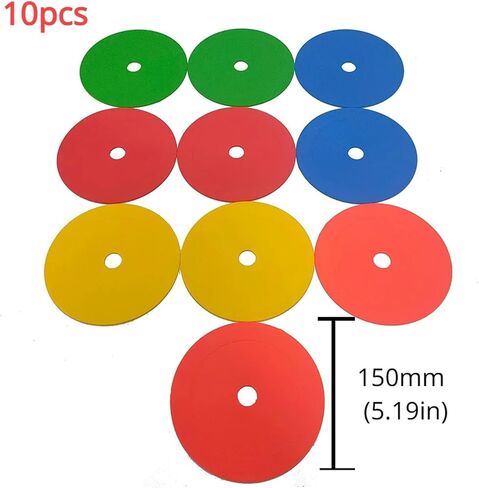 10pcs Soccer Flat Cones Marker Disc Basketball Sports Speed Agility Training Markers Portable Training Equipment in Kuwait
