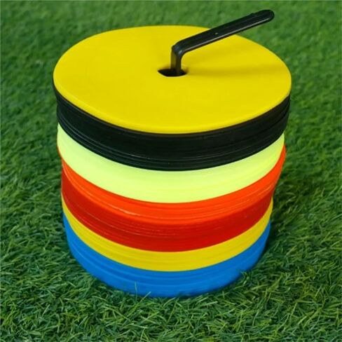 10pcs Soccer Flat Cones Marker Disc Basketball Sports Speed Agility Training Markers Portable Training Equipment in Kuwait