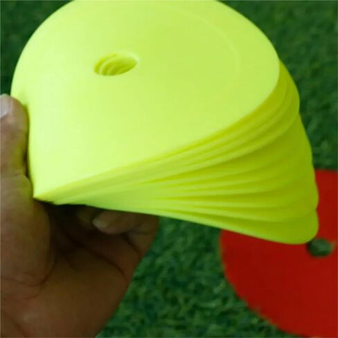 10pcs Soccer Flat Cones Marker Disc Basketball Sports Speed Agility Training Markers Portable Training Equipment in Kuwait