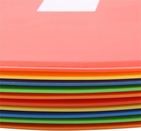 10 Pcs Football Training Equipment Signs Discs Signs Disc Markers Flat Discs in Kuwait
