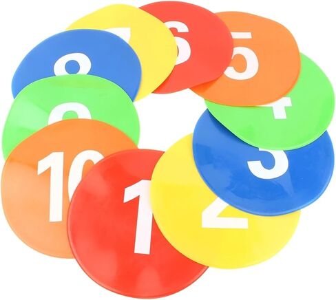 10 Pcs Football Training Equipment Signs Discs Signs Disc Markers Flat Discs in Kuwait