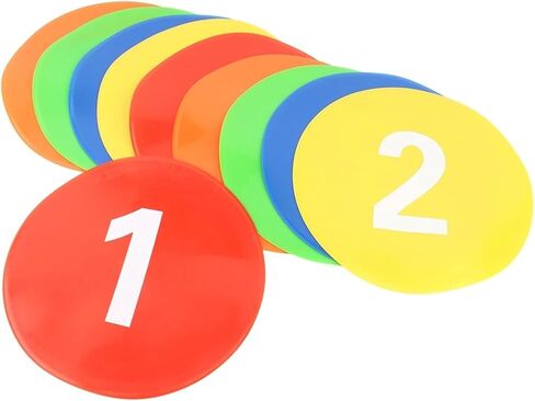 10 Pcs Football Training Equipment Signs Discs Signs Disc Markers Flat Discs in Kuwait