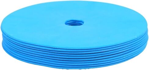 10Pcs Soccer Flat Cones Marker Disc with Holes Landmark Pad Football Basketball Training Aids Sports Equipment in Kuwait