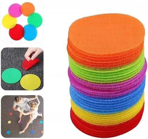 60Pcs 4'' Carpet Spots Sit Markers, Flexible Floor Classroom Seating Rug Mats in Kuwait