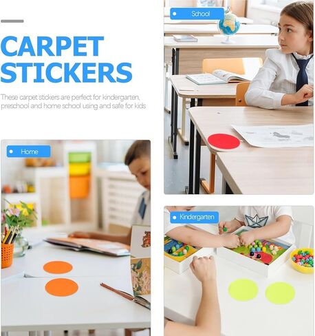 150 Pcs Round Carpet Markers Stickers Memo Pad Notebooks Writing Pads Carpet Marking Stickers Study Supplies in Kuwait