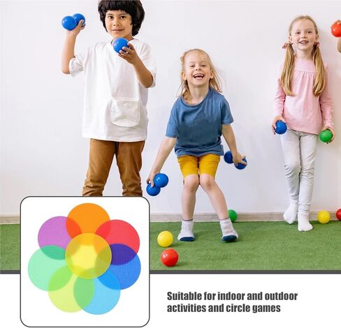 144pcs Carpet Stickers 4 Inch Dots Classroom Floor Markers Circle Sit Activities Carpet Marking Educational in Kuwait