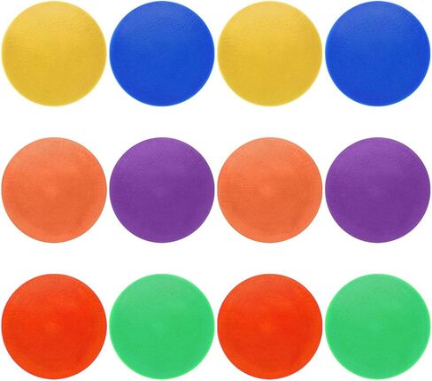 12Pcs Colored Spot Marker Non-Slip Agility Markers Flat Cones Dots for Football Basketball Training Dance Practice HOT in Kuwait