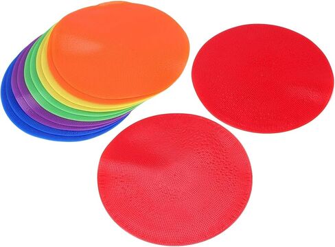 12Pcs Colored Spot Marker Non-Slip Agility Markers Flat Cones Dots for Football Basketball Training Dance Practice HOT in Kuwait