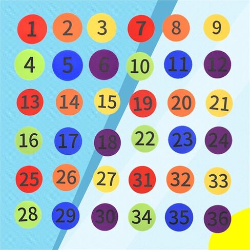 36 Pcs Digital Carpet Round Rug Number Mats for Positioning Sticker Circle Stickers 4 in in Kuwait