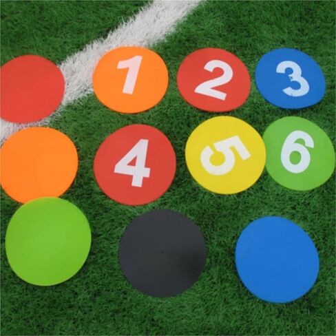 10pcs Football Training Markers, Speed Training Discs, Signs Flat Discs with Number Mark in Kuwait