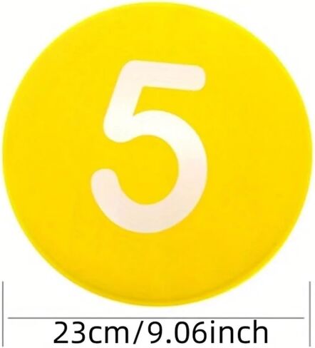 10pcs Football Training Markers, Speed Training Discs, Signs Flat Discs with Number Mark in Kuwait