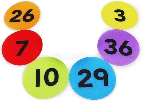 36pcs Markers with Numbers 1-36, Classroom Floor Circles Dots Rug Mats Organization Sticker 4 Inch in Kuwait