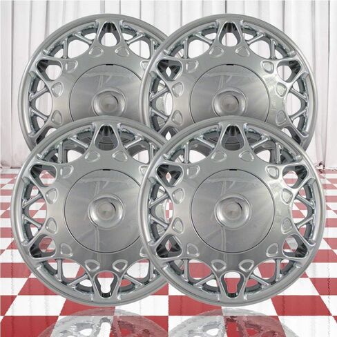 Set of 4 15" Screw-on Silver Hubcaps for Buick Century 1997-2005 in Saudi Arabia
