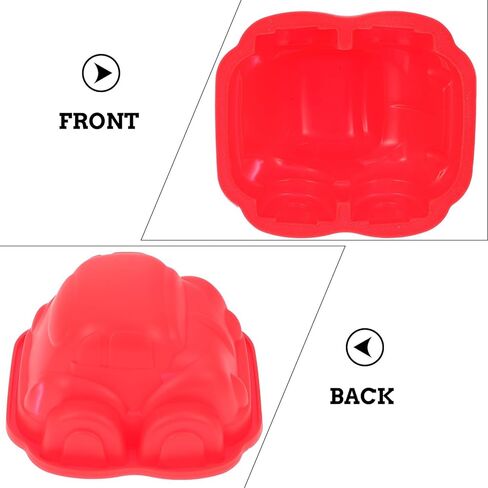 Luxshiny 4pcs Silicone Car Cake Molds Set, Cartoon Vehicle Baking Tools for Home Cake Making, Non-stick DIY Kitchen Supply for Muffins, Fondant, and Pastry Random Color in Kuwait