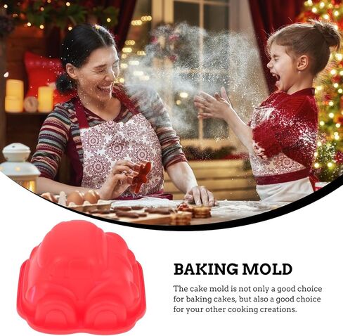 Luxshiny 4pcs Silicone Car Cake Molds Set, Cartoon Vehicle Baking Tools for Home Cake Making, Non-stick DIY Kitchen Supply for Muffins, Fondant, and Pastry Random Color in Kuwait