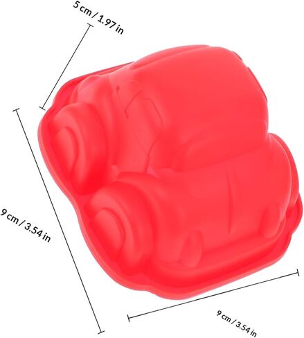 Sosoport 4pcs Car Cake Silicone Molds Non-stick Baking Trays for Chocolate Candy Dessert DIY Cake Supplies, Random Color, Car Shape Fondant Mold for Kitchen Use in Saudi Arabia