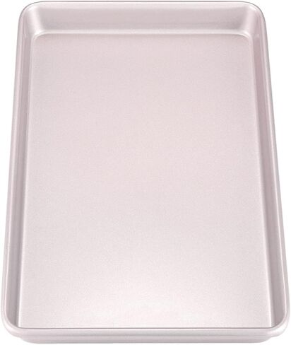 CHEFMADE 17-Inch Baking Sheet Pan, Non-Stick Carbon Steel Rimmed Cookie Sheet Pan for Oven Roasting Meat Bread Jelly Roll Battenberg Pizzas Pastries 12.8" x 17.7" x 1.1"(Champagne Gold) in Kuwait