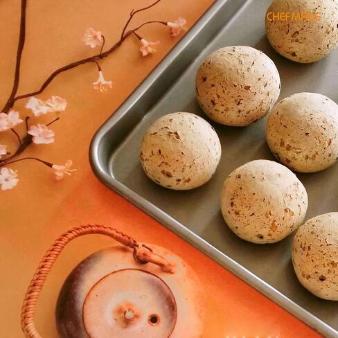 CHEFMADE 17-Inch Baking Sheet Pan, Non-Stick Carbon Steel Rimmed Cookie Sheet Pan for Oven Roasting Meat Bread Jelly Roll Battenberg Pizzas Pastries 12.8" x 17.7" x 1.1"(Champagne Gold) in Kuwait