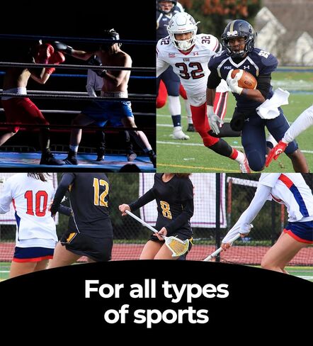 مجموعة زيريف مكونة من 6 واقيات للفم لكرة القدم، والملاكمة، والفنون القتالية المختلطة، والهوكي، واللاكروس، وواقي الفم للبيسبول/قطعة الفم بـ 6 ألوان - للبالغين in Kuwait