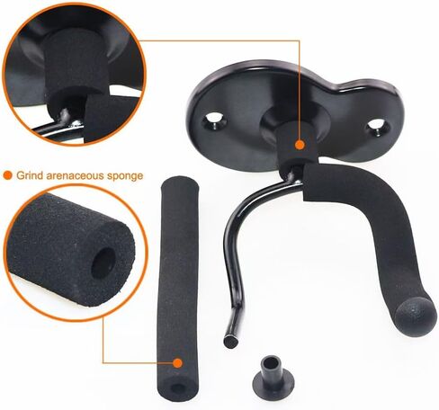 Guitar Wall Mount 2 Pack Guitar Hangers Guitar Holder Hook Stand Wall Fits All Size Guitars in Saudi Arabia