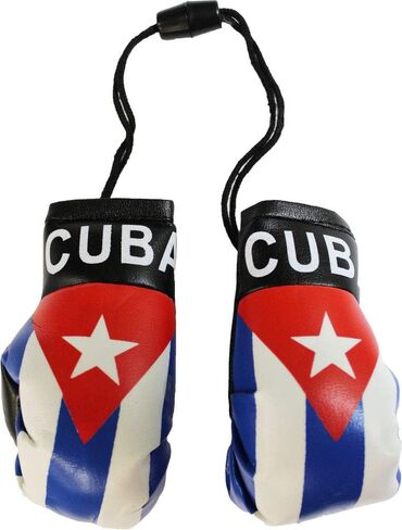 Cuba - Novelty Mini Boxing Gloves with Black Snap Connection in Kuwait