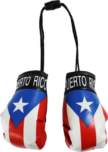Puerto Rico - Novelty Mini Boxing Gloves with Black Snap Connection in Kuwait