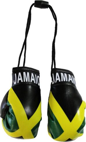 Jamaica - Novelty Mini Boxing Gloves with Black Snap Connection in Kuwait