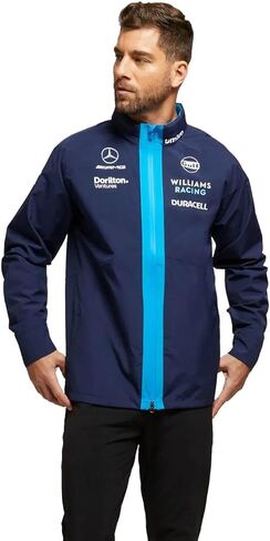 Umbro x Williams Racing Team Full Zip Men's Performance Outdoor Hooded Jacket, Peacoat/Diva Blue in Kuwait