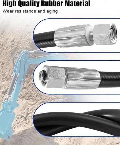 2PCS 32 Inch Excavator Diverter Valve Hoses Fit for 1-2 Ton Mini Excavator, M14 Hoses with 1/4" Interface 60MPa Hydraulic Diverter Valve Flexible Hoses Replacement in Saudi Arabia